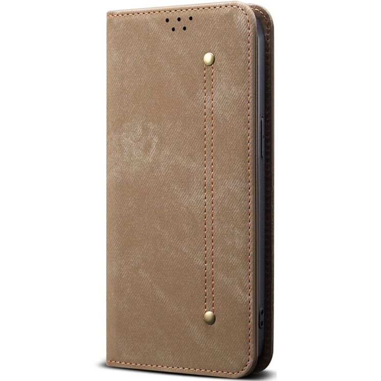 Чохол-книжка з кишеньками UniCase Jeans Wallet для Samsung Galaxy S26 Ultra (S948) - Khaki: фото 5 з 6