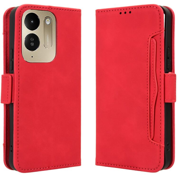 Чохол-книжка з кишеньками Deexe Wallet Stand для Xiaomi Poco C95 Pro - Red (429205R) Чохол-книжка з кишеньками Deexe Wallet Stand для Xiaomi Poco C95 Pro - Red: фото 1 з 15