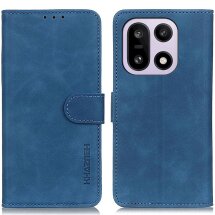 Чехол-книжка с застежкой KHAZNEH Retro Wallet для OnePlus 15 - Blue: фото 1 из 10