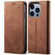 Чехол-книжка UniCase Jeans Wallet для Apple iPhone 15 Pro - Coffee (329350C). Фото 1 из 7