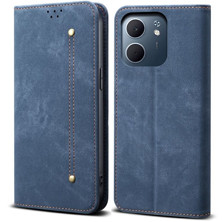 Чохол-книжка UniCase Jeans Wallet для OPPO A5x - Blue: фото 1 з 7