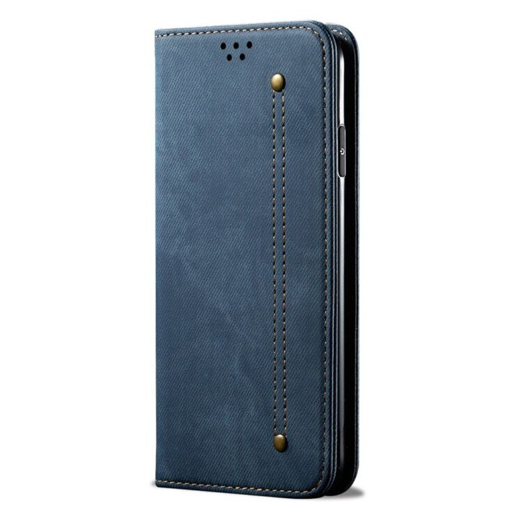 Чехол-книжка с кармашками UniCase Jeans Wallet для Realme C21 - Blue: фото 2 из 13