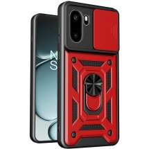 Чехол с защитой камеры Deexe Armor Shield для OnePlus 15R - Red: фото 1 из 8