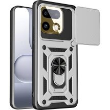 Чохол із захистом камери Deexe Armor Shield для Realme 16 Pro - Silver: фото 1 з 9