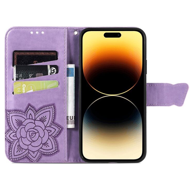 Чехол UniCase Butterfly Pattern для Apple iPhone 15 Pro Max - Light Purple: фото 2 из 5