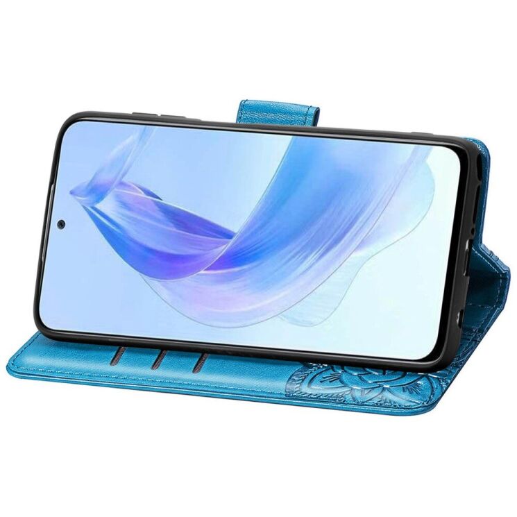 Чехол UniCase Butterfly Pattern для Honor 90 Lite - Blue: фото 3 из 6