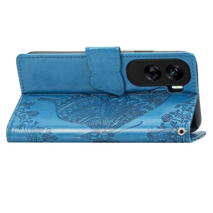 Чехол UniCase Butterfly Pattern для Honor 90 Lite - Blue: фото 4 из 6