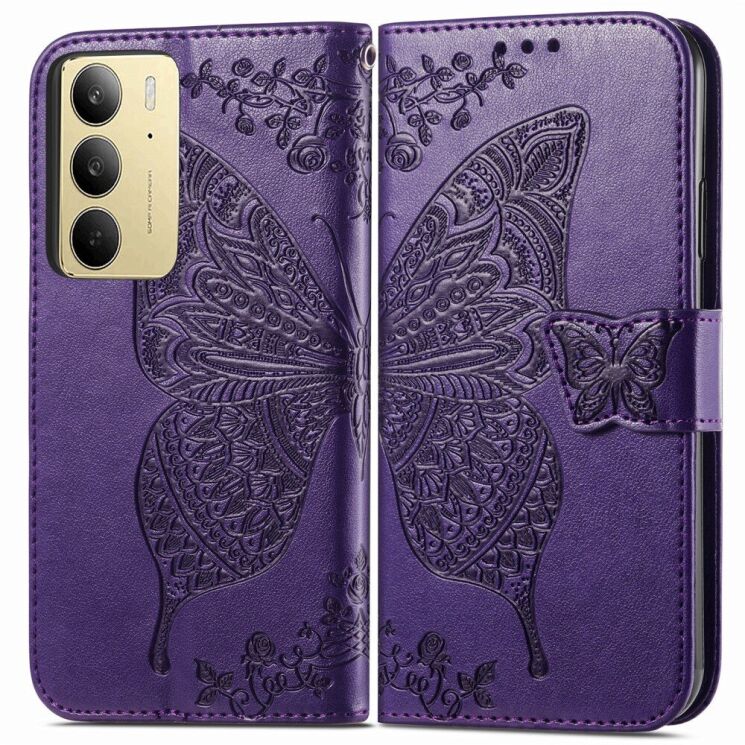 Чехол UniCase Butterfly Pattern для Realme C75 - Dark Purple: фото 2 из 9