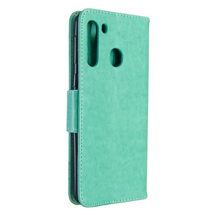 Чохол-книжка з малюнком UniCase Butterfly Pattern для Samsung Galaxy A21 (A215) - Green: фото 3 з 9