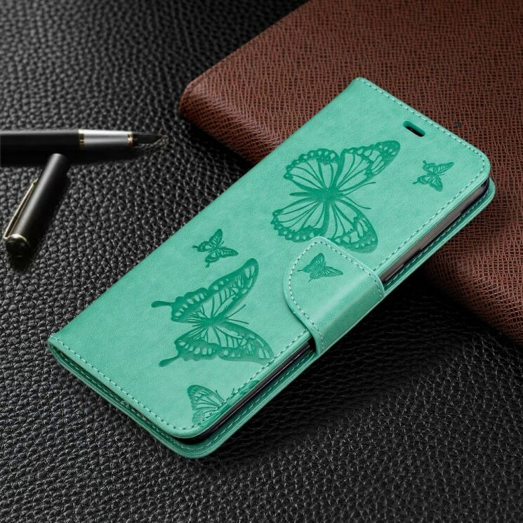 Чохол-книжка з малюнком UniCase Butterfly Pattern для Samsung Galaxy A21 (A215) - Green: фото 5 з 9
