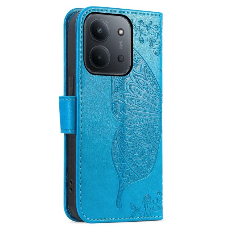 Чохол-книжка з малюнком UniCase Butterfly Pattern для Xiaomi Redmi 15C / Poco C85 - Blue: фото 7 з 9