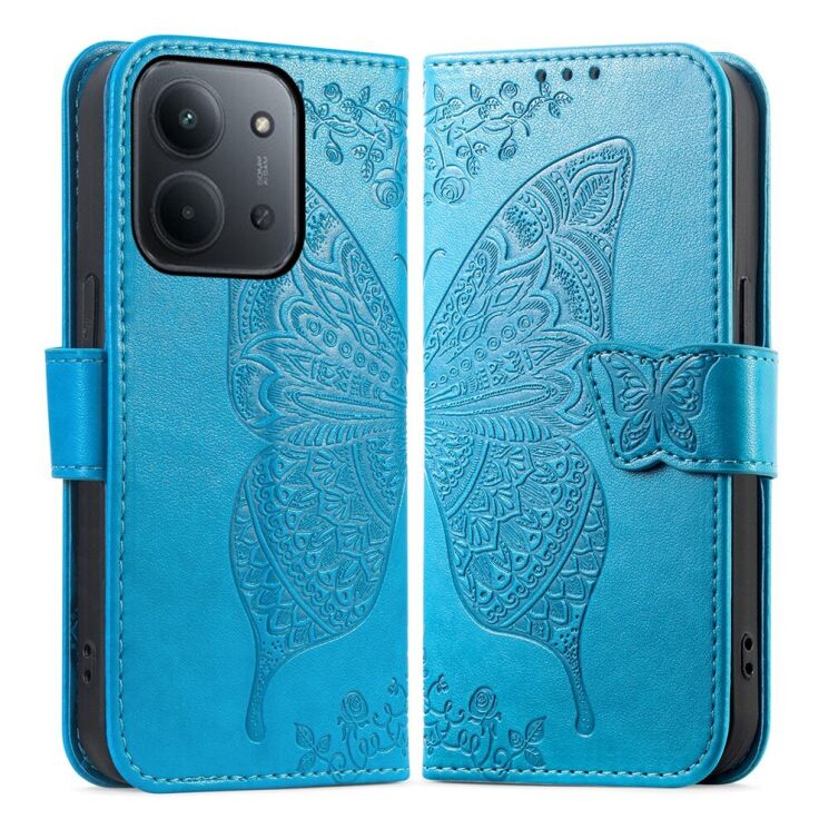 Чохол-книжка з малюнком UniCase Butterfly Pattern для Xiaomi Redmi 15C / Poco C85 - Blue: фото 1 з 9