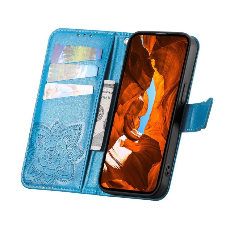 Чохол-книжка з малюнком UniCase Butterfly Pattern для Xiaomi Redmi 15C / Poco C85 - Blue: фото 2 з 9