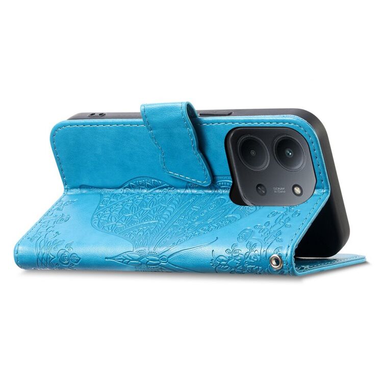 Чохол-книжка з малюнком UniCase Butterfly Pattern для Xiaomi Redmi 15C / Poco C85 - Blue: фото 3 з 9