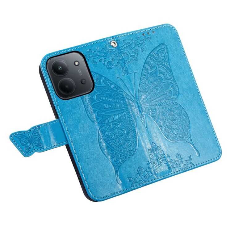 Чохол-книжка з малюнком UniCase Butterfly Pattern для Xiaomi Redmi 15C / Poco C85 - Blue: фото 4 з 9