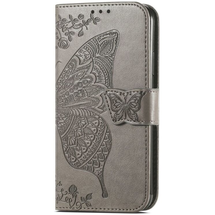 Чехол UniCase Butterfly Pattern для Xiaomi Redmi Note 14 Pro Plus - Grey: фото 4 из 9