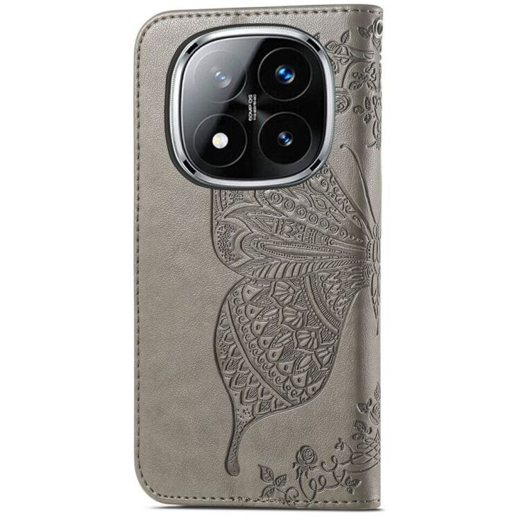 Чехол UniCase Butterfly Pattern для Xiaomi Redmi Note 14 Pro Plus - Grey: фото 5 из 9
