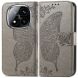 Чехол UniCase Butterfly Pattern для Xiaomi Redmi Note 14 Pro Plus - Grey (373218H). Фото 1 из 9
