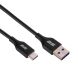 Кабель 2E Glow USB to Type-C (3A, 1m) - Black (896109B). Фото 2 з 4