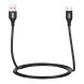 Кабель 2E Glow USB to Type-C (3A, 1m) - Black (896109B). Фото 3 з 4