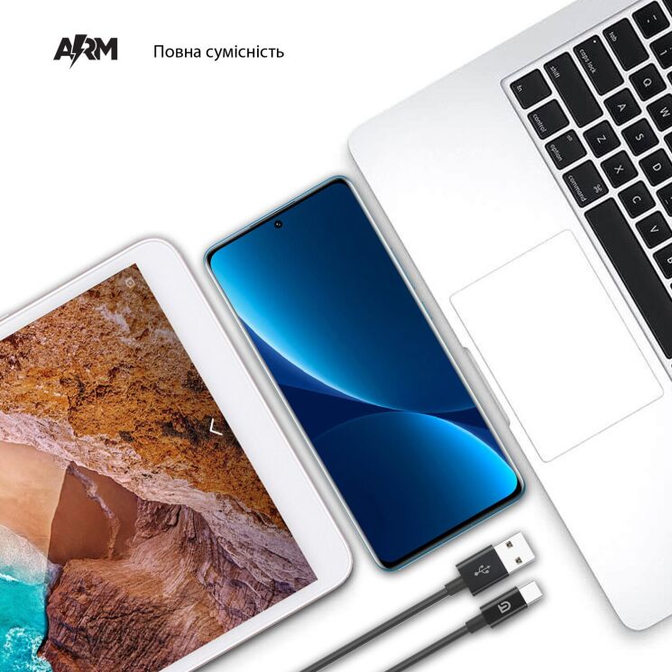 Кабель ArmorStandart AMD718B Type-C to USB (3A, 1m) - Black: фото 4 з 4