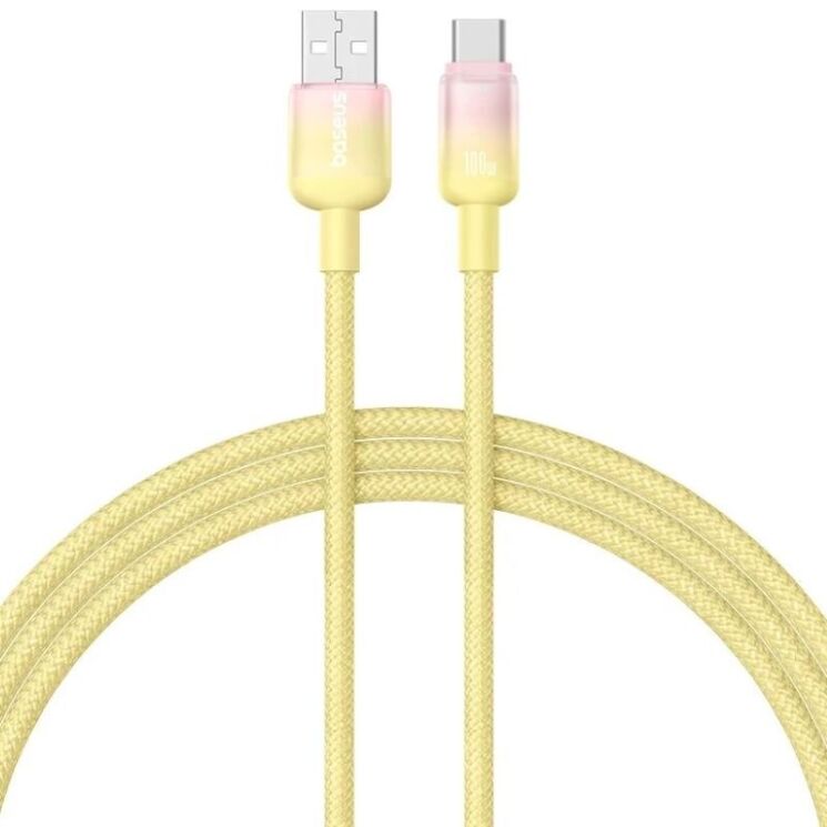 Кабель Baseus Discolor Series USB to Type-C (100W, 1m) P10374903 - Custard Yellow: фото 1 из 23
