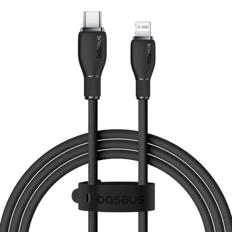 Кабель Baseus Pudding Series Type-C to Lightning (20W, 1.2m) P10355701111-00 - Black: фото 1 з 27