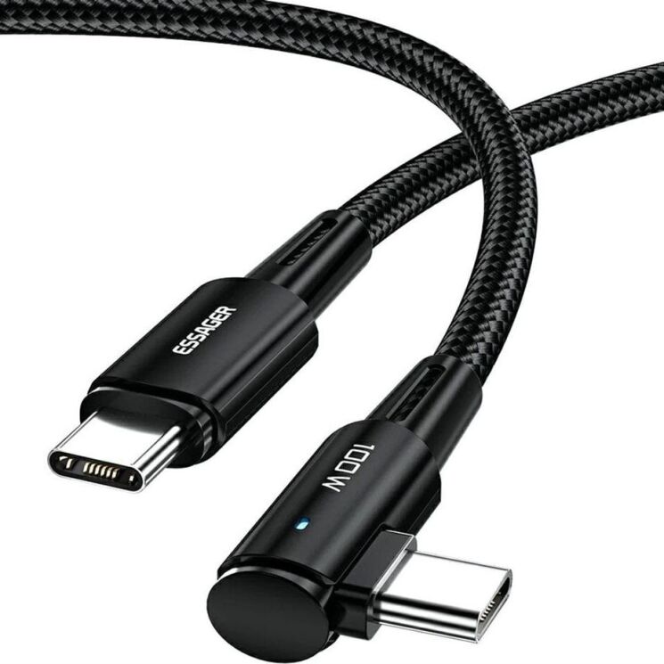 Кабель ESSAGER Sunset Type-C to Type-C (100W, 2m) EXCTT1-CGWTA01 - Black: фото 1 з 10