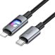 Кабель Hoco U144 Type-C to Lightning (27W, 3A, 1.2m) - Black (896452B). Фото 2 из 6