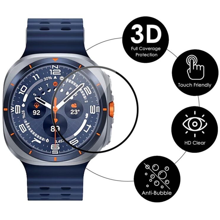 Комплект захисних плівок ENKAY Protector Film для Samsung Galaxy Watch Ultra (47mm) / Ultra (2025) - Black: фото 2 з 7