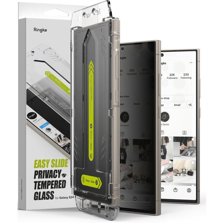 Комплект захисних стекол (2шт) Ringke Easy Slide Privacy для Samsung Galaxy S24 Ultra (S928) 8809961785436 (375851) Комплект захисних стекол (2шт) Ringke Easy Slide Privacy для Samsung Galaxy S24 Ultra (S928) 8809961785436: фото 1 з 18