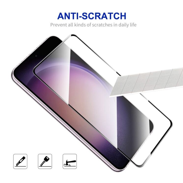 Комплект защитных стекол HAT PRINCE Full Glue Samsung Galaxy S25 Edge (S937) - Black: фото 5 из 9