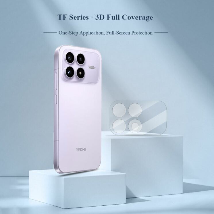 Комплект захисного скла на камеру LEREACH Camera Lens Protector для Xiaomi Poco F8 Pro - Transparent: фото 3 з 10