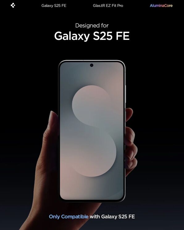 Комплект защитных стекол Spigen GLAS.tR EZ Fit Pro (FP) для Samsung Galaxy S25 FE (S731) AGL10202: фото 8 из 14