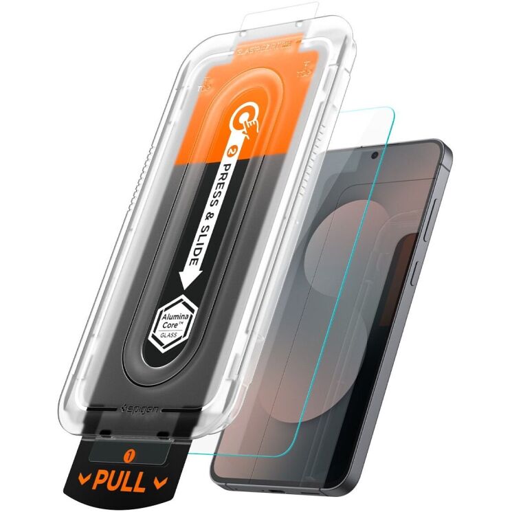Комплект защитных стекол Spigen GLAS.tR EZ Fit Pro (FP) для Samsung Galaxy S25 FE (S731) AGL10202: фото 2 из 14