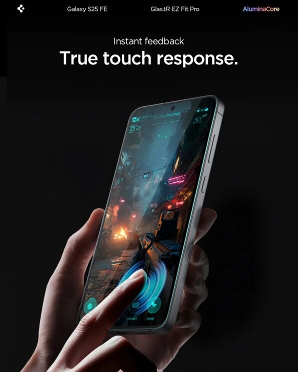 Комплект защитных стекол Spigen GLAS.tR EZ Fit Pro (FP) для Samsung Galaxy S25 FE (S731) AGL10202: фото 12 из 14