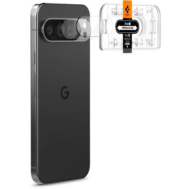 Комплект захисних стекол Spigen (SGP) Optik Pro Lens Protector для Google Pixel 9 Pro: фото 2 з 15