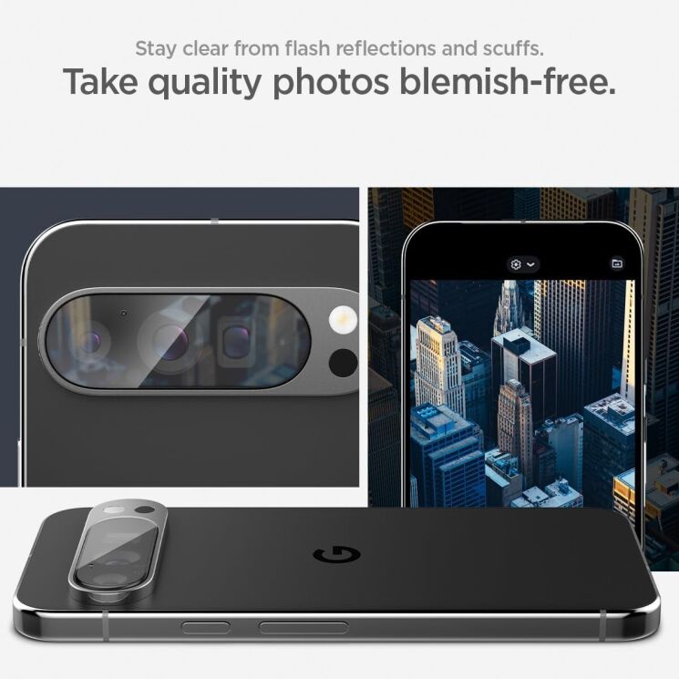 Комплект захисних стекол Spigen (SGP) Optik Pro Lens Protector для Google Pixel 9 Pro: фото 14 з 15