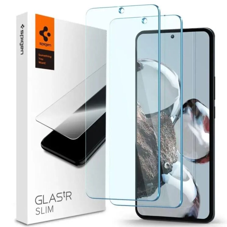 Комплект захисних стекол Spigen (SGP) GLAS.tR SLIM для Xiaomi 12T / 12T Pro + ГЕЛЬ: фото 1 з 10