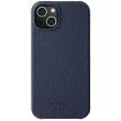 Кожаный чехол MELKCO Leather Case для Apple iPhone 14 - Dark Blue (304599DB)