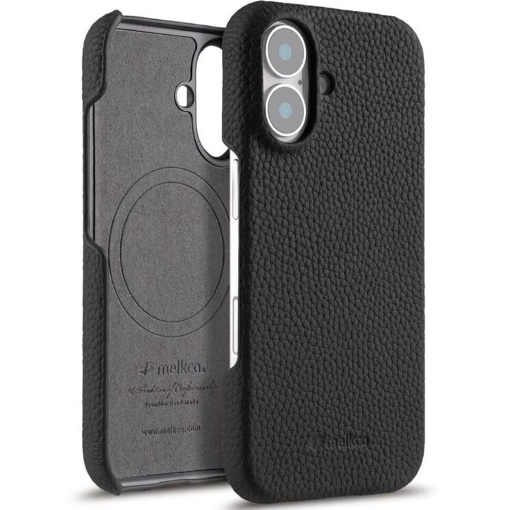 Шкіряний чохол MELKCO Leather Case для Apple iPhone 16 - Black: фото 1 з 5