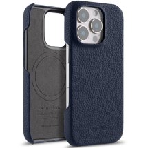 Кожаный чехол MELKCO Leather Case для Apple iPhone 16 Pro Max - Dark Blue: фото 1 из 5