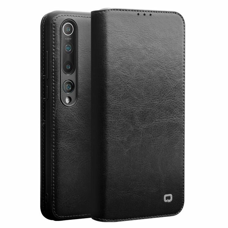 Кожаный чехол QIALINO Classic Case для Xiaomi Mi 10 Pro - Black: фото 1 из 14