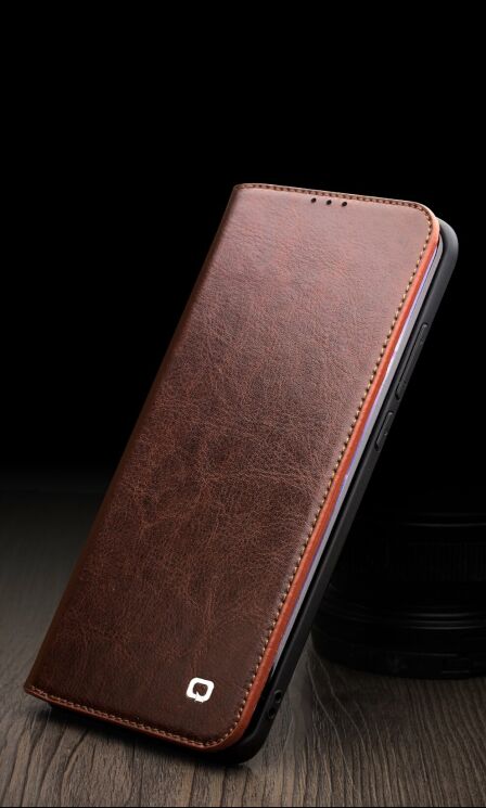 Кожаный чехол QIALINO Classic Case для Xiaomi Mi 10 Pro - Black: фото 9 из 14