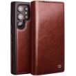 Шкіряний чохол QIALINO Wallet Case для Samsung Galaxy S25 Ultra (S938) - Brown (372243Z)