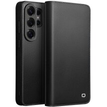 Кожаный чехол QIALINO Wallet Case для Samsung Galaxy S26 Ultra - Black: фото 1 из 14