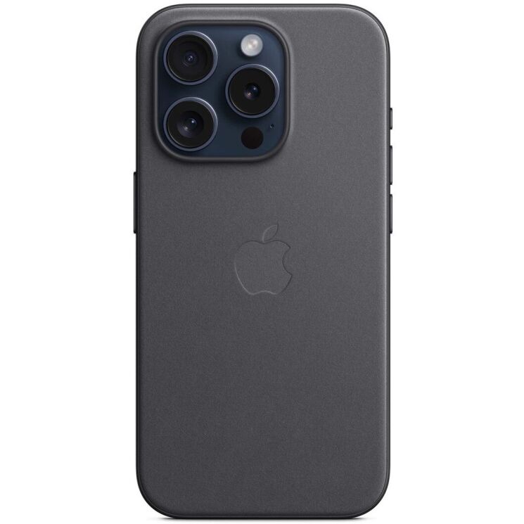 Оригинальный чехол FineWoven MagSafe для Apple iPhone 15 Pro (MT4H3) - Black: фото 2 из 4