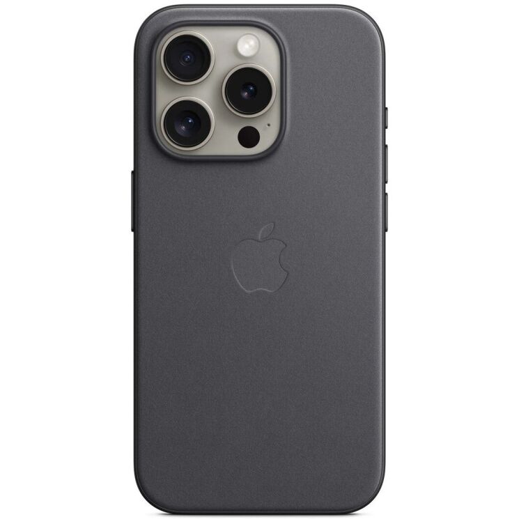 Оригинальный чехол FineWoven MagSafe для Apple iPhone 15 Pro (MT4H3) - Black: фото 1 из 4
