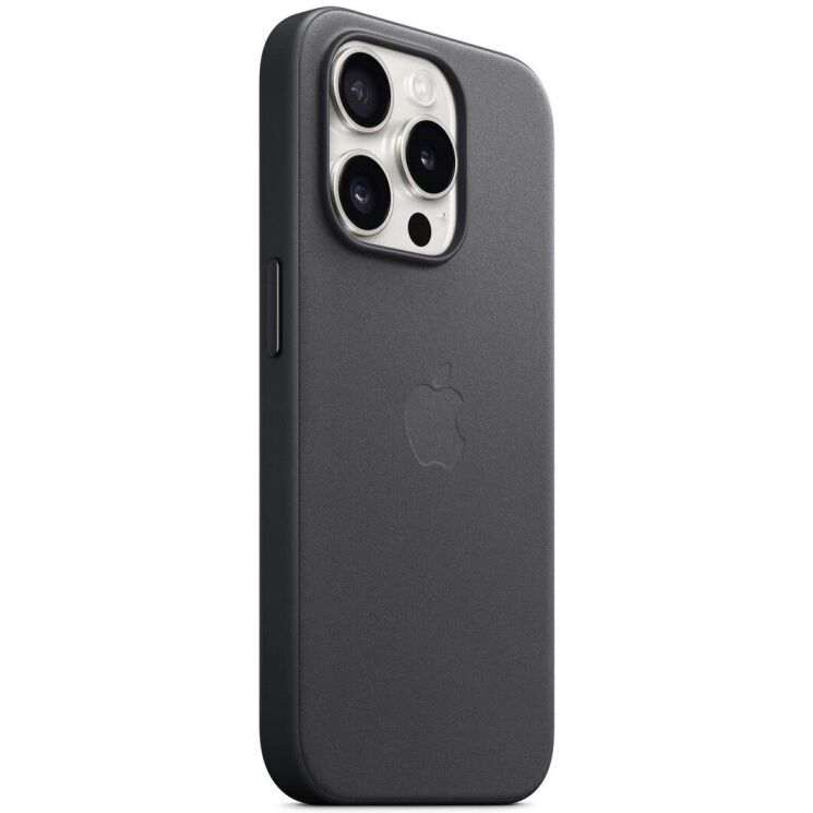 Оригинальный чехол FineWoven MagSafe для Apple iPhone 15 Pro (MT4H3) - Black: фото 3 из 4