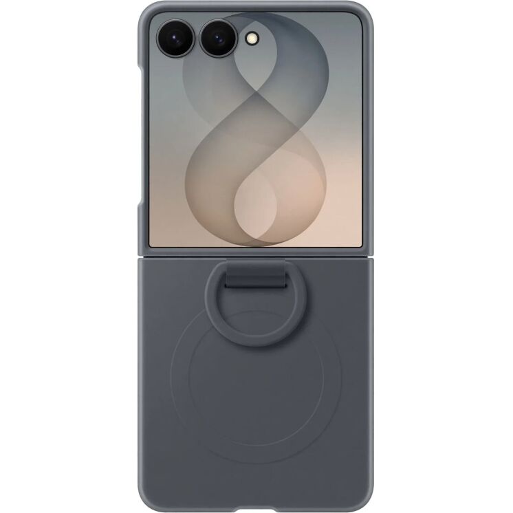 Оригинальный чехол Silicone Ring Magnet для Samsung Galaxy Flip 8 (EF-EF776CBEGUA) - Black: фото 2 из 5